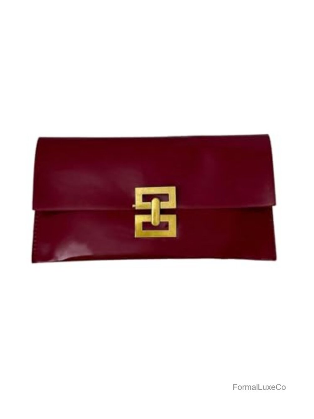 Metallic Croc Envelope Clutch Bag - Faux Leather Evening Purse
